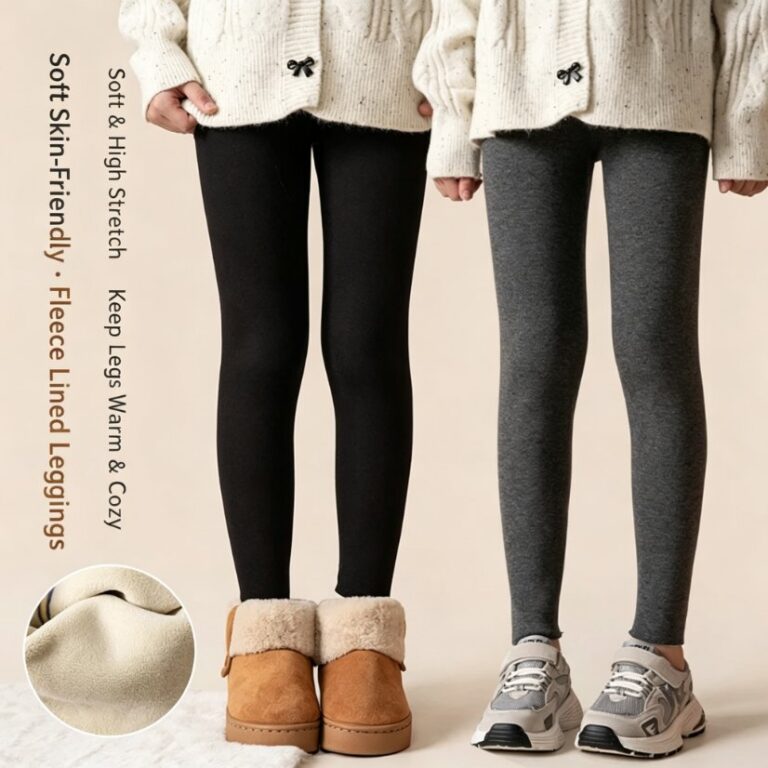 Leggings worn as outerwear Children's Cut-and-Sewn Leggings